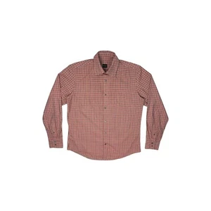 Jil Sander Plaid Check Shirt Mens Medium Red And Yellow Made In Italy - Picture 1 of 8