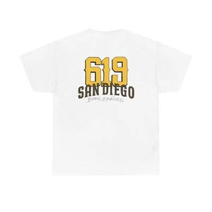 San Diego SD Padres 619 Born & Raised Graphic Shirt Unisex Heavy Cotton Tee - Picture 1 of 82