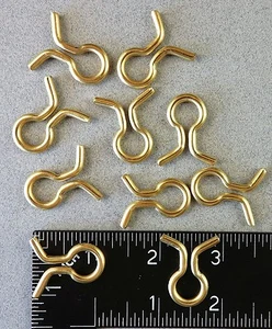 20 Count Brass Downrigger Mold Eyes - Eyelets for Lead Weight Molds Ball Torpedo - Picture 1 of 7