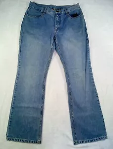 Pantalones de mezclilla Harley Davidson para mujer 31x30,5 Bootcut azul 100 % algodón motociclista grunge - Imagen 1 de 20