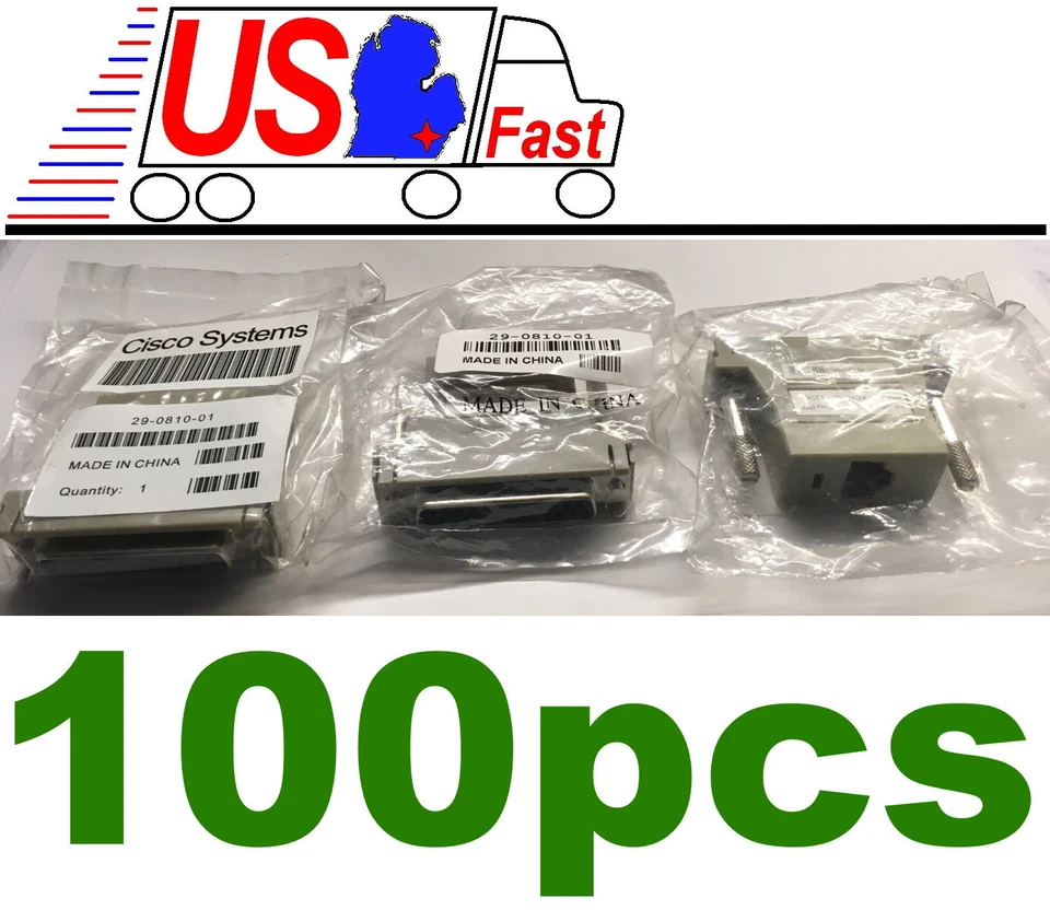 100x Cisco Systems Terminal Serial Adapter DB-25-pin Female to RJ-45 8pin Female - Image 1 of 1