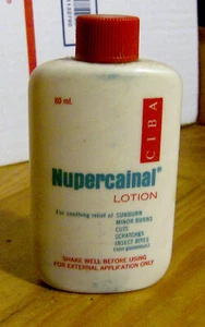 Botella de loción CIBA NUPERCAINAL MÉDICA farmacéutica antigua RARA vintage años 60 - Imagen 1 de 3