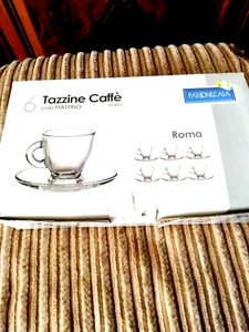 Espresso Gläser 95ml  mit  Untersetzer Set  (Tazzine Caffe    ) - Bild 1 von 6