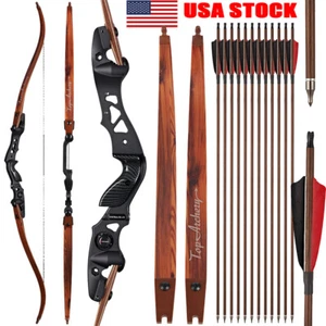 Archery 62" ILF Takedown Recurve Bow 25-60lbs Outdoor Hunting Shooting Target - Picture 1 of 17