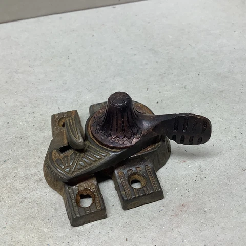 Vintage Antique Bronze Top “Eagle Claw” Window Sash Lock By Ives, c1885 P265 Cover