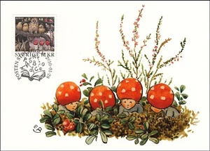 Elsa Beskow Children's Book Mother Owl's School Forest Sweden Mint FDC Maxi 2010 - Picture 1 of 1