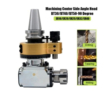 BT30/BT40/BT50-90 Degree Side Milling Head CNC Machining Center Right Angle Head - Image 1 of 4