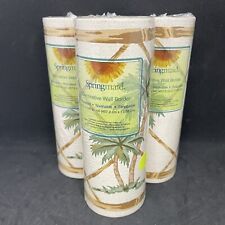 Palm Breeze Springmaid Wallpaper Border Pre Pasted Palm Trees Bamboo Lot of 3