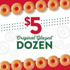 1 (One) Dozen Original Glazed Doughnuts Krispy Kreme Certificate Code