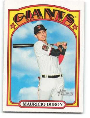 MAURICIO DUBON 2021 Topps Heritage #343 MLB Giants  ID:138802 - Image 1 of 2