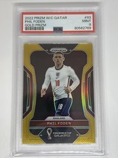 2022 Panini Prizm World Cup Phil Foden Gold /10 Prizm PSA 9 No 10s