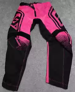 Answer Racing Motorcycle FMX MX Padded Knee Riding Pants Girl's Y24 Pink Black - Picture 1 of 13