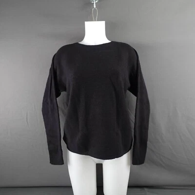 Suéter Apt 9 Mujer Mediano Negro Preppy Acogedor Cuadrado Acanalado Suave Suave Suave Chica Mínimo Foto 1 de 4