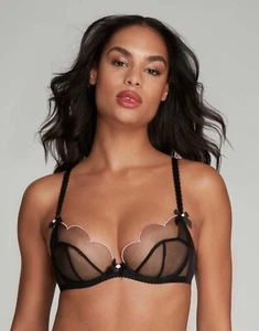 Sujetador Agent Provocateur Lorna Negro Rosa 36F Nuevo sin Etiquetas - Imagen 1 de 13