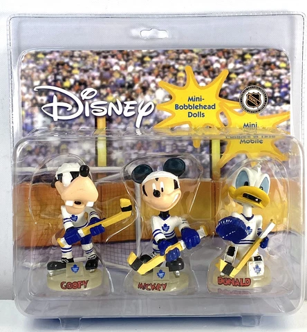 Disney / Toronto Maple Leafs Mini Bobblehead Dolls *RARE* NEW!! SEALED! NOS Cover