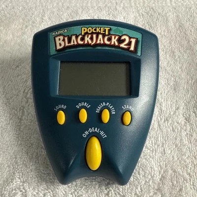 Radica Pocket Black Jack 21 Hand held Works With New Battery  Pre Owned #27 - Image 1 of 4