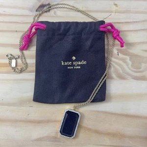 Collar Kate Spade Cielo Nocturno Joyas Azul Marino Colgante y Estrás - 32" - Imagen 1 de 8