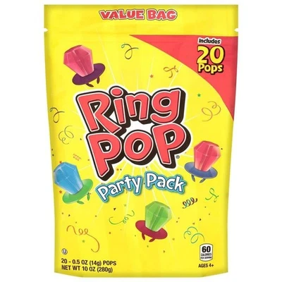 Ring Pop Lollipop Variety Pack 20ct – Fun Candy for Kids, Parties & Favors - Image 1 of 4