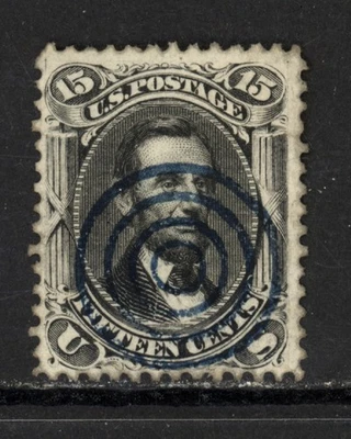 SCOTT 77 1866 15 CENT LINCOLN REGULAR ISSUE USED F-VF CAT $160! - Image 1 of 2