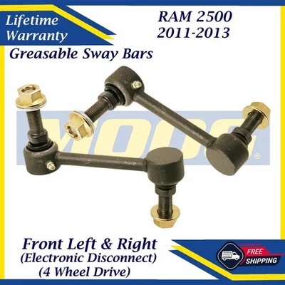 Barras estabilizadoras delanteras engrasables MOOG OEM para RAM 2500 2011-2013 4x4 garantía de por vida Foto 1 de 4