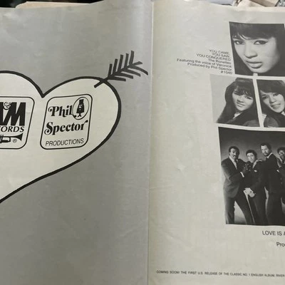 Giant Phil Spector The Ronettes Checkmates 9 3/4 By 11.5" 1969 Album Ad FLYER - Image 1 of 4