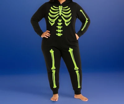 Target Hyde & Eek (L) Men’s 1 Piece Glow In The Dark Skeleton Pajamas New - Image 1 of 3