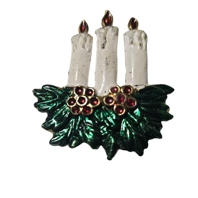 Broche broche vela Navidad vintage fiesta fiesta joyería moda mujeres Foto 1 de 4