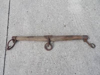 Antique 31” Wooden Single Tree Yoke Ox Horse Rustic Farm Ranch Primitive Decor - Image 1 of 4