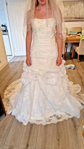 ivory wedding dress size 12 Eddy k - Picture 1 of 7