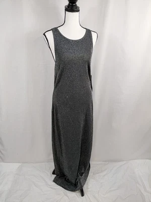 NEW All That Jazz Y2K Fairy Grunge Maxi Dress 13/14 Black Silver Whimsigoth A123 - Image 1 of 4