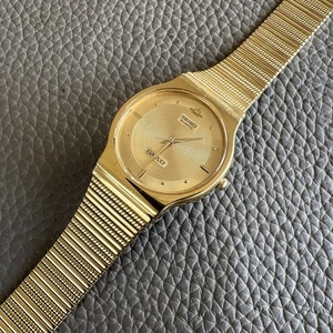 Vintage Men’s Seiko Gold Tone Galaxy Japan V701 6K20 31MM Running - Picture 1 of 24