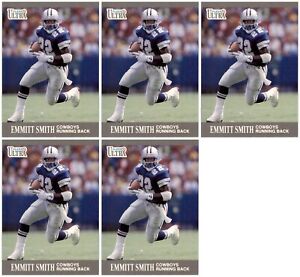 (5) 1991 Ultra #165 Emmitt Smith Dallas Cowboys Card Lot