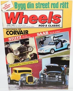 Vintage Juni 1982 Wheels Hot Rod and Classic Car Motorcycle Magazine in Swedish - Bild 1 von 10