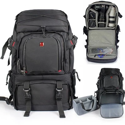 DSLR SLR Profession Camera Bag Multi Padded Case Travel Backpack For Canon Nikon - Image 1 of 4