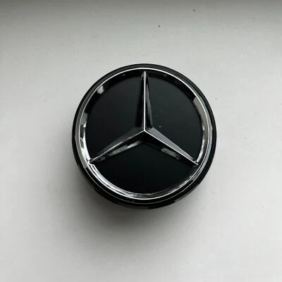 Tapa central de rueda 1 pieza para Mercedes-Benz 75MM negro AMG elevado A0004000900 Foto 1 de 4