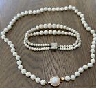 Vintage Koralee ręcznie tkana sztuczna perła choker i bransoletka ze strasem z perły