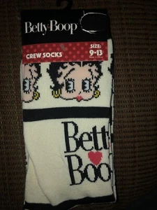 Damen Betty Boop Fun Läufer NEUHEIT CREW-SOCKEN zu lagenlook Größe 9-13 Valentinstag - Bild 1 von 2