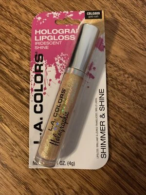 NIP L.A. COLORS Holographic Gold Rush Shimmer & Shine GBLG 809 LipGloss - Image 1 of 2