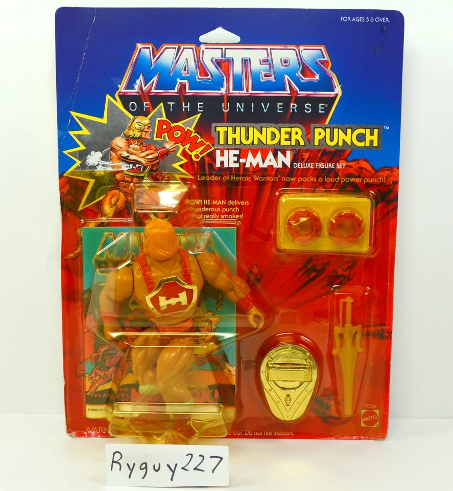 1984 Mattel Masters of the Universe Thunder Punch He-Man - Authentic & Unpunched