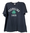 Yuengling Beer Shamrock Short Sleeve T Shirt Size Large Navy Blue Cotton Graphic