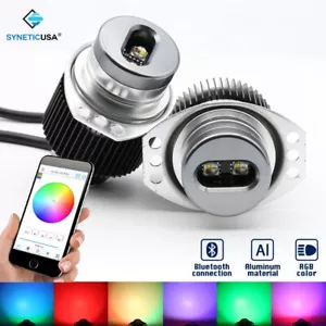 Bombillas de halo LED E90 LED de alta potencia sin errores RGB multicolor ojos de ángel - Imagen 1 de 7