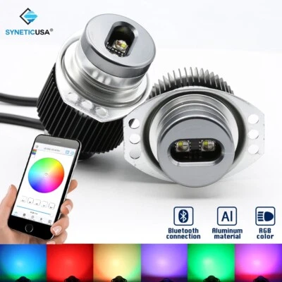 High Power Error Free RGB Multi-Color E90 LED Angel Eyes Halo Light Bulbs - Image 1 of 4