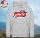 Lucas Oil Drag Racing Series Men's Grey Hoodie Sweatshirt Size S to 3XL