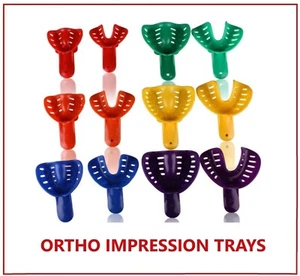 Dental Ortho Impression Trays Disposable Upper/Lower For Pedo/Child/Adult, 25/Bg - Picture 1 of 18