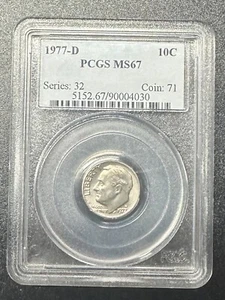 1977-D 10C PCGS MS67 - 0155 - Picture 1 of 2