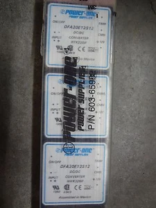 POWER ONE Part #DFA20E12S12, Module DC-DC 12VIN 1-OUT 12V 1.7A 20W 6-Pin,1 pc - Picture 1 of 1