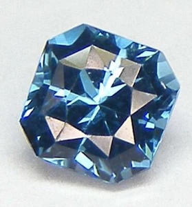 EXCELENTE CORTE RADIANTE 6x6 MM. TURMALINA NANOCRISTAL AZUL AZULADO CREADO EN LABORATORIO - Imagen 1 de 3
