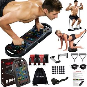 HOTWAVE Push Up Board Fitness, Portable Foldable 20 in 1 Push Up Bar at Home ...