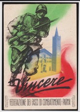 PROPAGANDA MILITARE DEI FASCI DI COMBATTIMENTO PARMA 1940 BELLA ! !