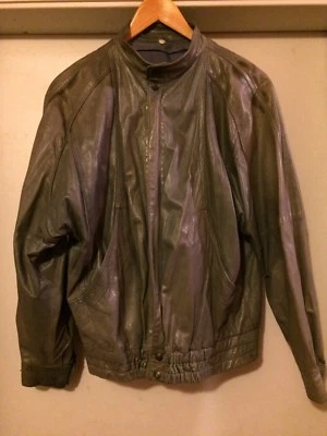 Винтажная серая кожаная куртка Vera Pelle — женский размер XS — мотоциклетный стиль - Изображение 1 из 4